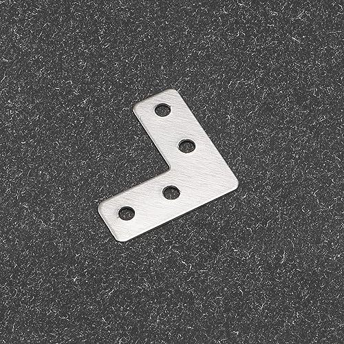 Unxuey Flat L Shaped Brackets, 20Pcs 40mm x 40mm/ 1.57 x 1.57inch Stainless Steel Corner Braces - Image 4