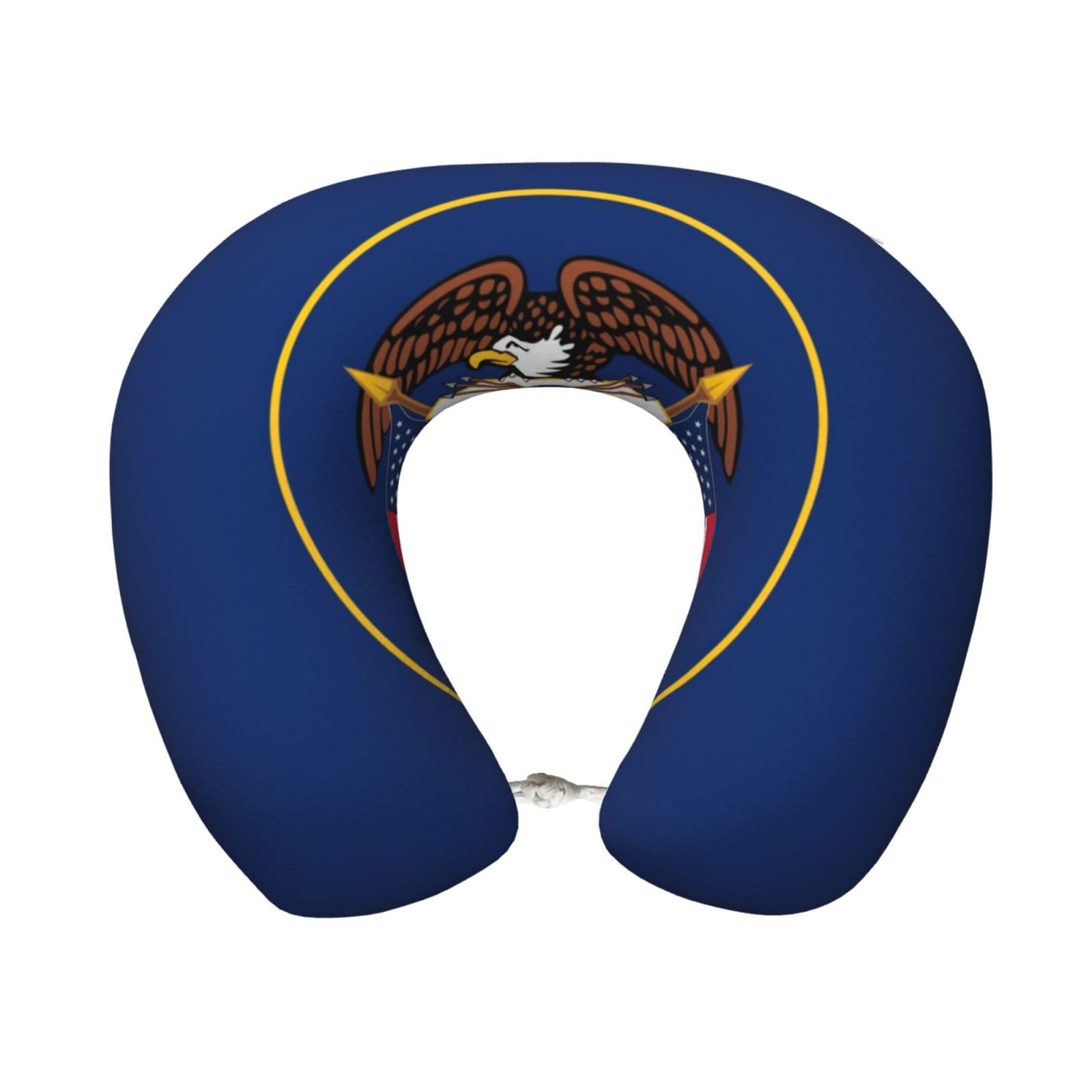 peiyeety Utah Flag Print Custom U-Shaped Pillow,Memory Foam Cervical Neck Travel Pillow,for Home,Camping,Travelling