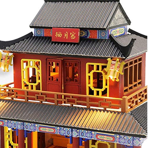 DIY-Puppenhaus-Modell Der Antiken Stadt Im Chinesischen Stil Mit Led-Licht Miniatur-Puppenhaus-Bausatz Mit Möbeln… – Bild 7