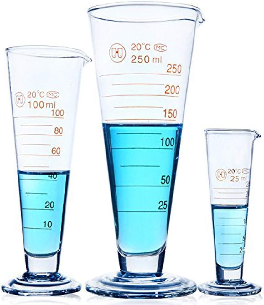 Glass Measuring Cup 25ml 100ml 250ml 500ml 1000ml Transparent Laboratory Liquid Volumetric Flask Transparent and Clear Y0525WM (Size : 500ml)