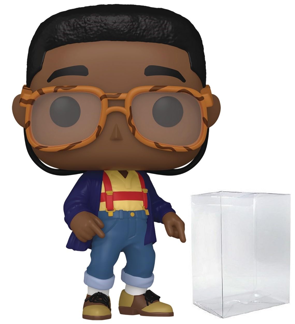 POP TV: WB 100 - Family Matters, Steve Urkel Funko Vinyl Figure (Bundled with Compatible Box Protector Case), Multicolored, 3.75 inches