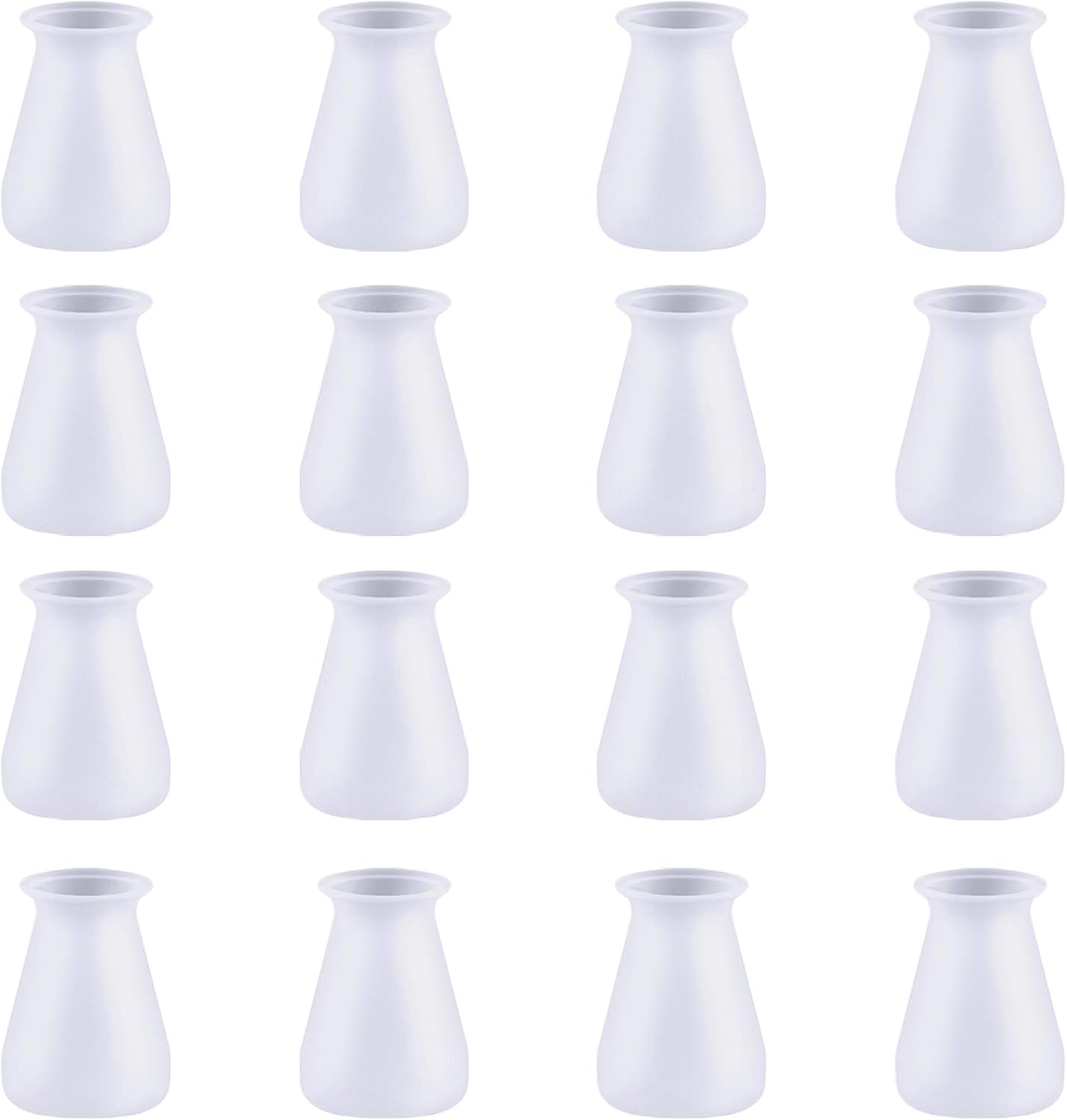 Extra Small Silicon Chair Leg Floor Protectors Anti-Slip Chair Leg Caps Furniture Table Feet Cover Table Leg Caps Anti Noise Anti Scratch FIT 0.5–1.0 INCH Round or Square White 24Pcs