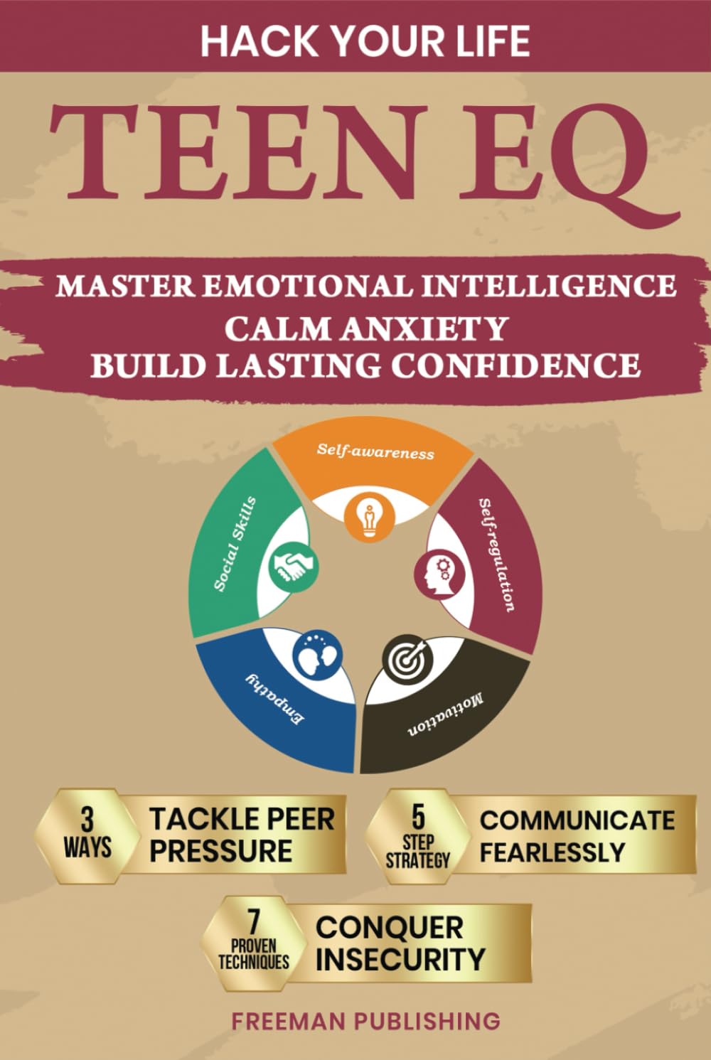 Hack Your Life Teen EQ Master Emotional Intelligence: Calm Anxiety and Build Lasting Confidence 3 Ways Tackle Peer Pressure5 Step Strategy Communicate Fearlessly7 Proven Techniques Conquer Insecurity