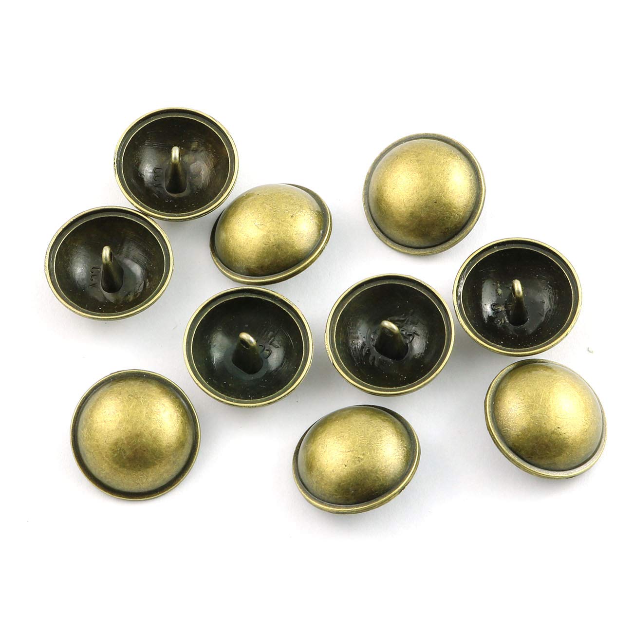 Buttons For Clothes Tegg Half Domed Button 50PCS 10mm Cream-Coloured Half Ball Pearl Buttons With Metal Coat Buttons