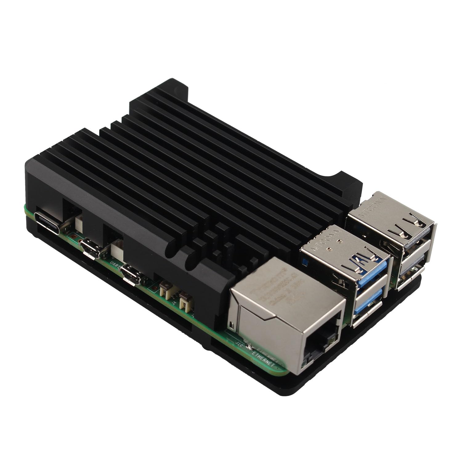 ZDE ZP502 Aluminum Armor Case for Raspberry Pi 5 Passive Cooling Heatsink Case Heat Dissipation Metal Case for Raspberry Pi 5 8GB/4GB (Raspberry Pi 5 Not Included)