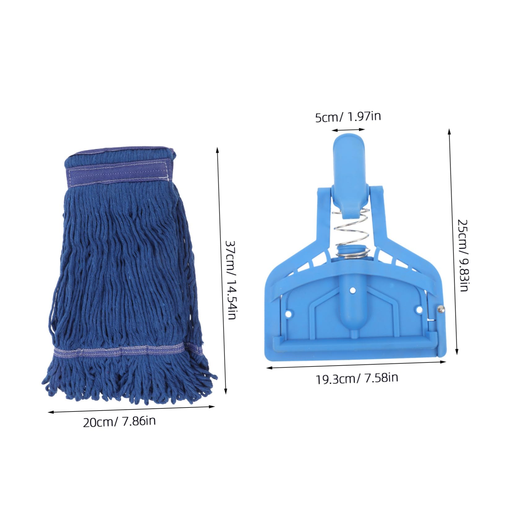 SHERCHPRY 2pcs Cotton Mop Head Replacements Absorbent Cleaning Mop Heads for Commercial Home Use