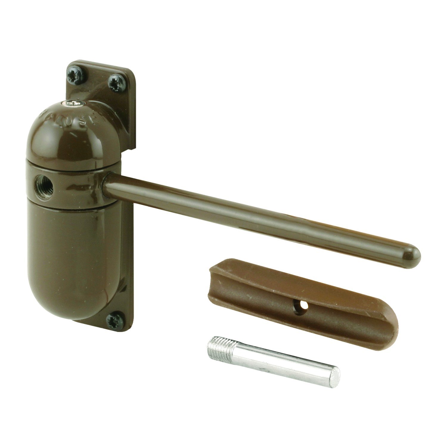 Prime-Line Products KC57US Samozamykacz do bramy i ekranu, 11,9 cm ramię, obudowa odlewana ciśnieniowo, brązowa