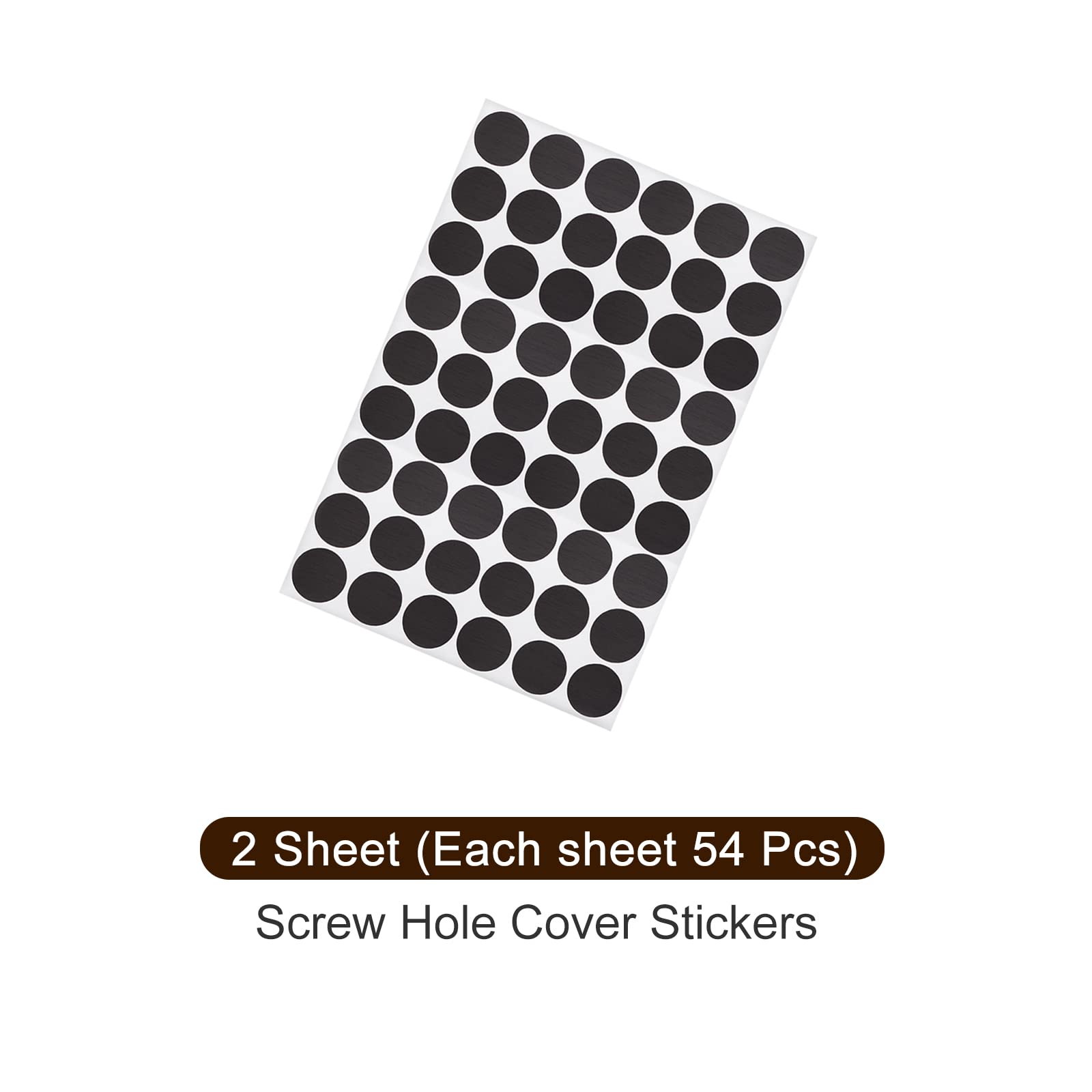 METALLIXITY Calcomanías Para Cubrir Agujeros De Tornillo (0.827 In De Diámetro), 162 Piezas En 3 Hojas, Tapas De Sellado De Clavijas De PVC Impermeables, Para Muebles De Armario, Color Blanco