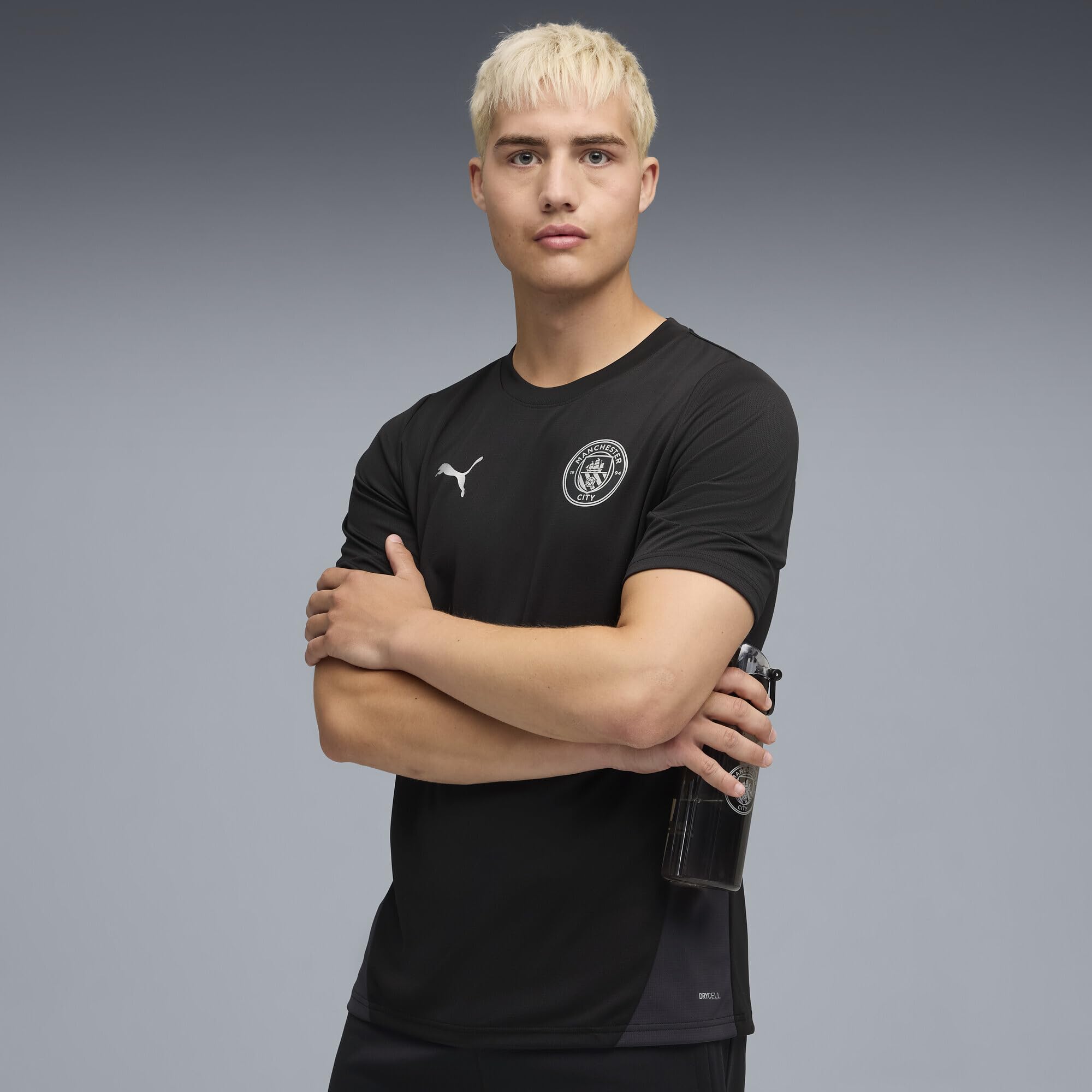 PUMA Manchester City FC Męskie strój treningowy 25/26, Czarny (Black x Silver), M