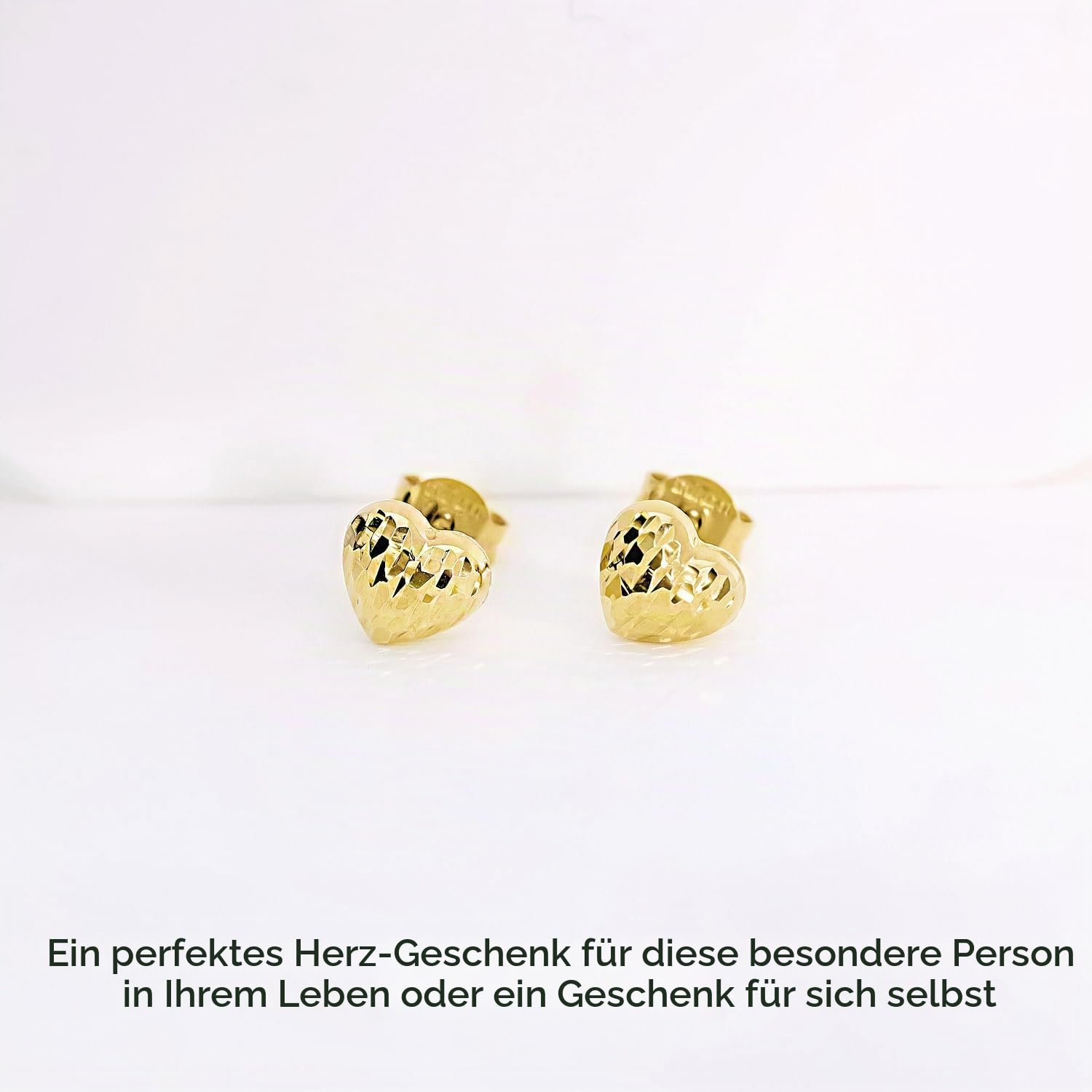 forme di Lucchetta - Herzförmige Ohrringe aus 14 Karat Gelbgold