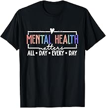 Mental Health Matters All Day Everyday Vintage Colorful T-Shirt