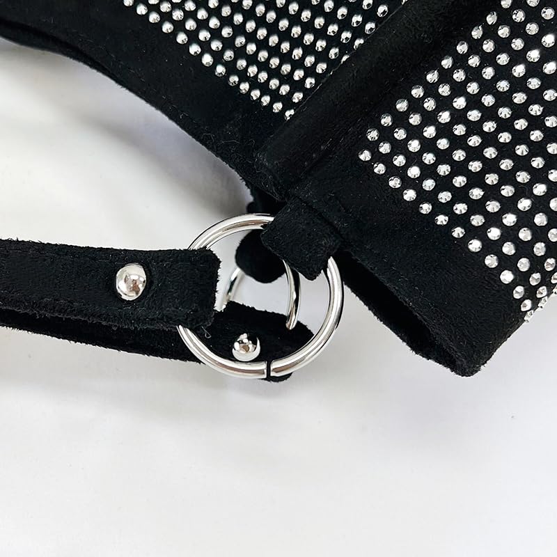 Image of Luxury Shining Diamond Rhinestone Top handle Tote Bag for Women Stylish Hobo Shoulder bag Deerskin Velvet Handbag for Ladies