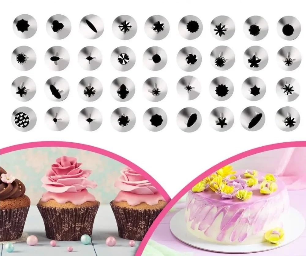 Reposteria Utensilios,Equipos para Hacer Pasteles Juego de 72 herramientas for tartas, boquillas reutilizables de acero inoxidable, manga pastelera de silicona, juego de herramientas for hornear for h