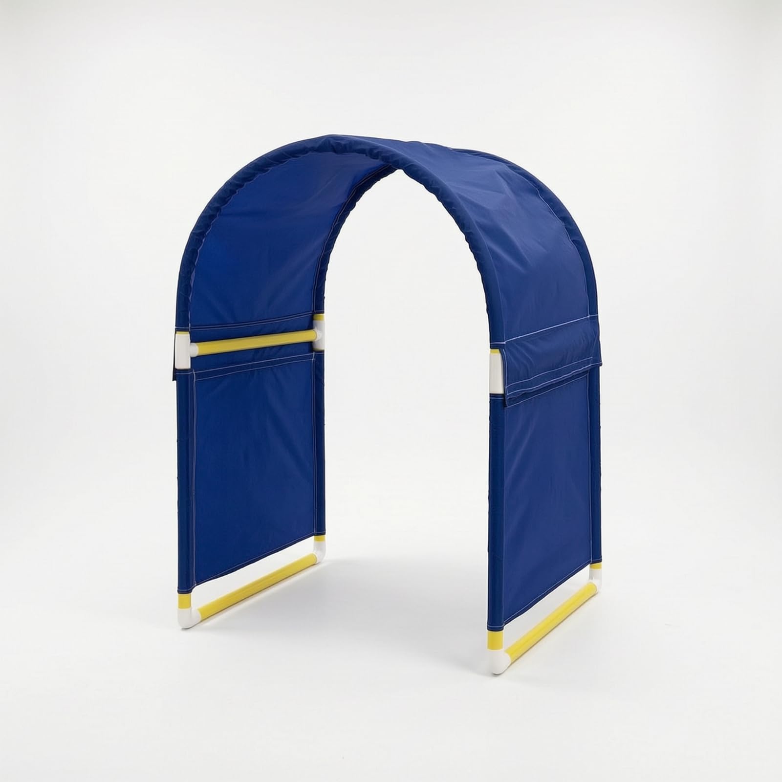 Tunnel Arco con Copertura in Tessuto Autoportante Tunnel con Struttura in PVC da Interno Giocattolo per Bambini, Neonati, Blu