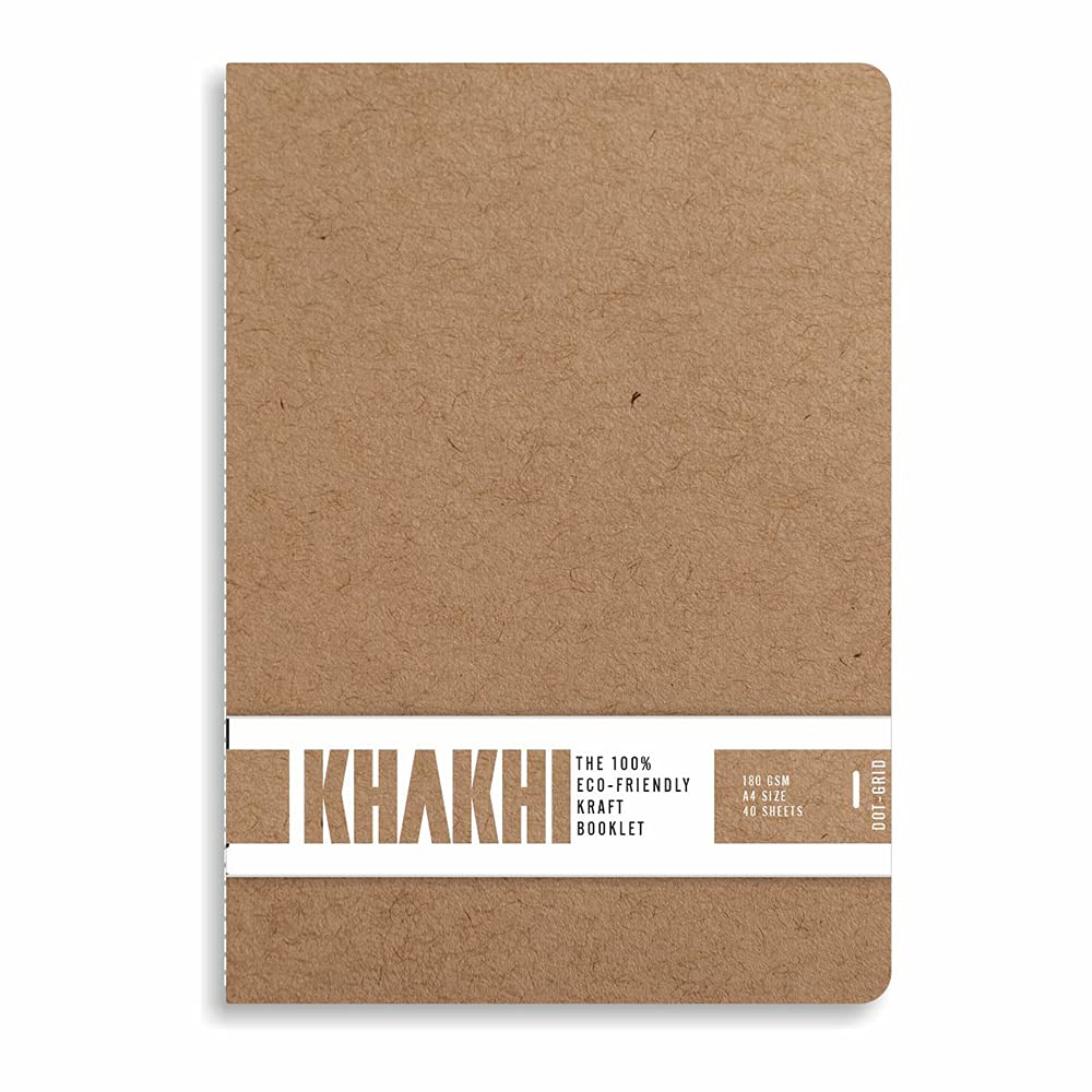 Anupam Khakhi Booklet Sketbook - 100% Recycled Khaki Toned Dotted Grid Page - Acid Free - 150 GSM - 40 Pages (A4) (B0BMQHNB7F) Amazon Price History, Amazon Price Tracker