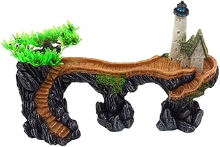 Mipcase Tanque De Peixes Paisagismo Decoração De Tanque De Pedras Artificiais Para Grandes Decorações De Tanque De Peixes Ornamento De Cabana De Madeira Esconderijo De Peixes Caverna De