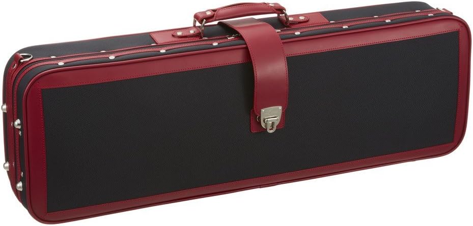 LANG CASES Violin Case 4/4 6.5 Lbs Exterior:Black & Red Trim/Interior:Dark Gray