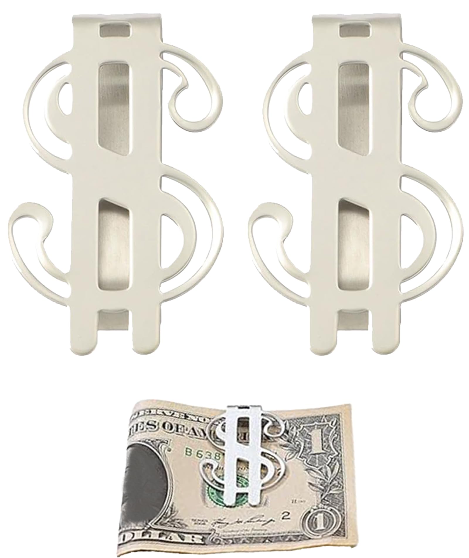 2 PCS Cash Clip, Money Clip for Men, Paper Clip Wallet, Cash Holder for Business Travel, Slim Design for Everyday Use, Compact Cash Solution for Professionals