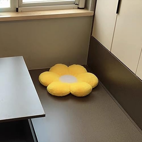 Miniatura 6 de Hotiego Almohada de suelo de flores de 19 pulgadas, cojín de felpa para silla de asiento, lindo teñido anudado, almohadilla de gran tamaño para