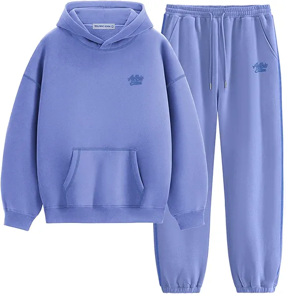 Aelfric Eden Womens 2 Piece Outfits Fleece Sweatsuit Lounge Sets Track Suits Sweat Matching Jogger Pants 2025 Fall