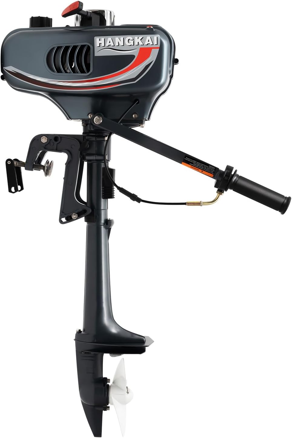 2 Stroke 3.5HP Outboard Motor, Outboard Motor Boat Engine, Heavy Duty Fishing Boat Engine Marine Engine with Water Cooling System Boat Motor
