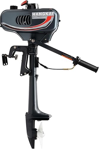 Motor fuera de borda, motor fuera de borda de 2 tiempos, motor de barco de gasolina de 49 CC 3.5 HP con medio agua y medio sistema de refrigeración