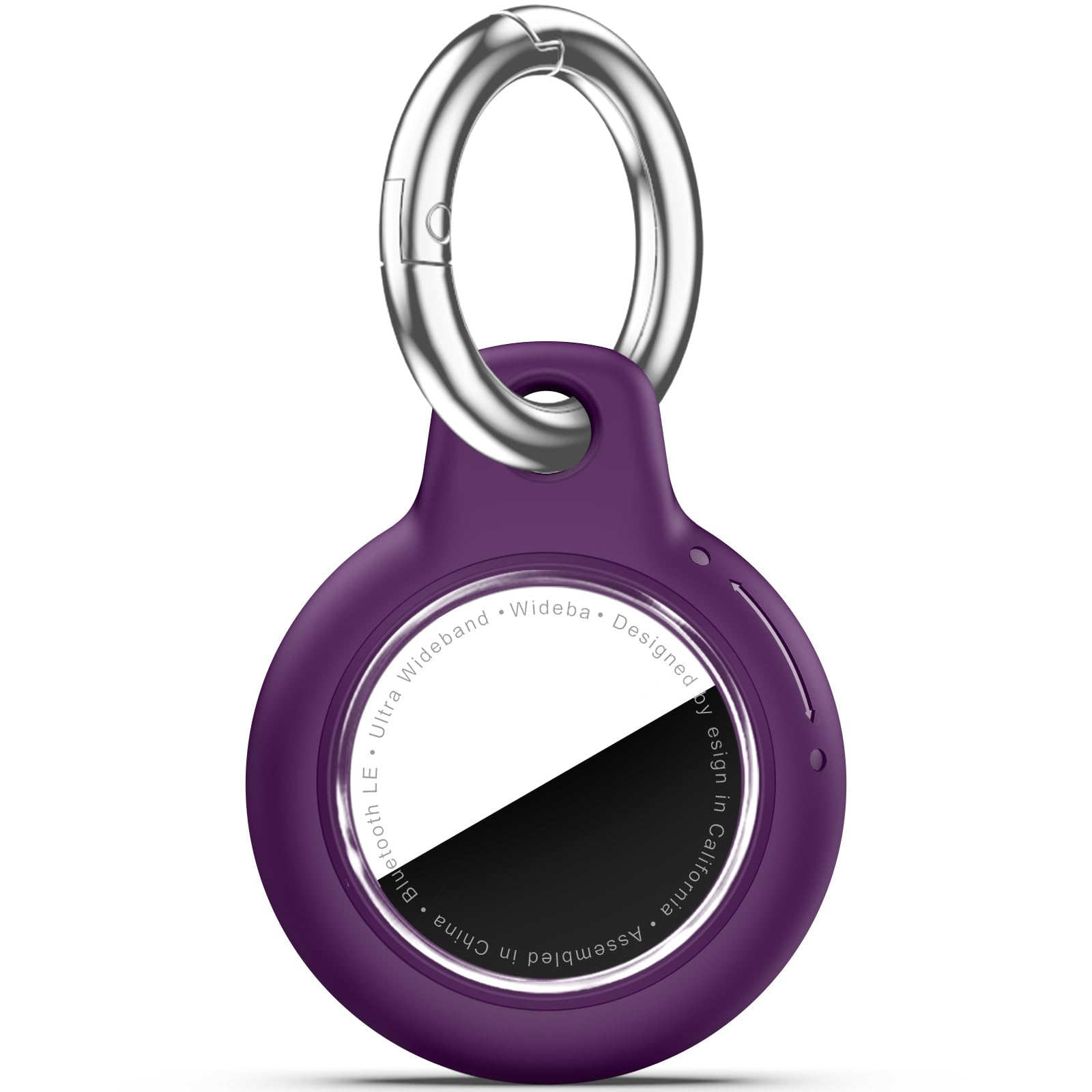 for Apple AirTag 2nd &amp; 1st Gen, Waterproof Case for AirTag Holder Keychain,GPS Tracker Cover for Dog,Car Key,Luggage-D6-Dark Purple