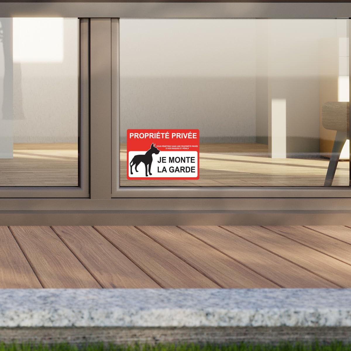 Ambiance Sticker Laminated Laminated Warning Sign Sticker Guard Dog Warning Sign Water and UV Resistant - Image 4