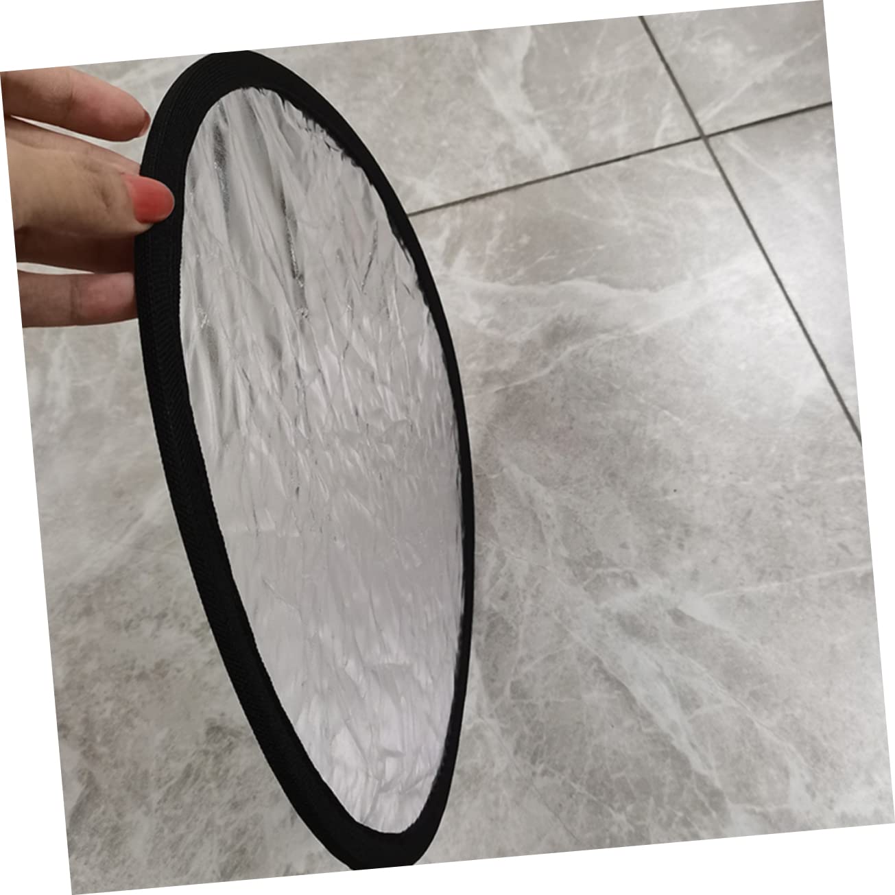 KICHOUSE Enhance Photos 2pcs 30cm Round Portable Reflector Soft Fill Light Photo Prop 1 Silver White Detail Highlight