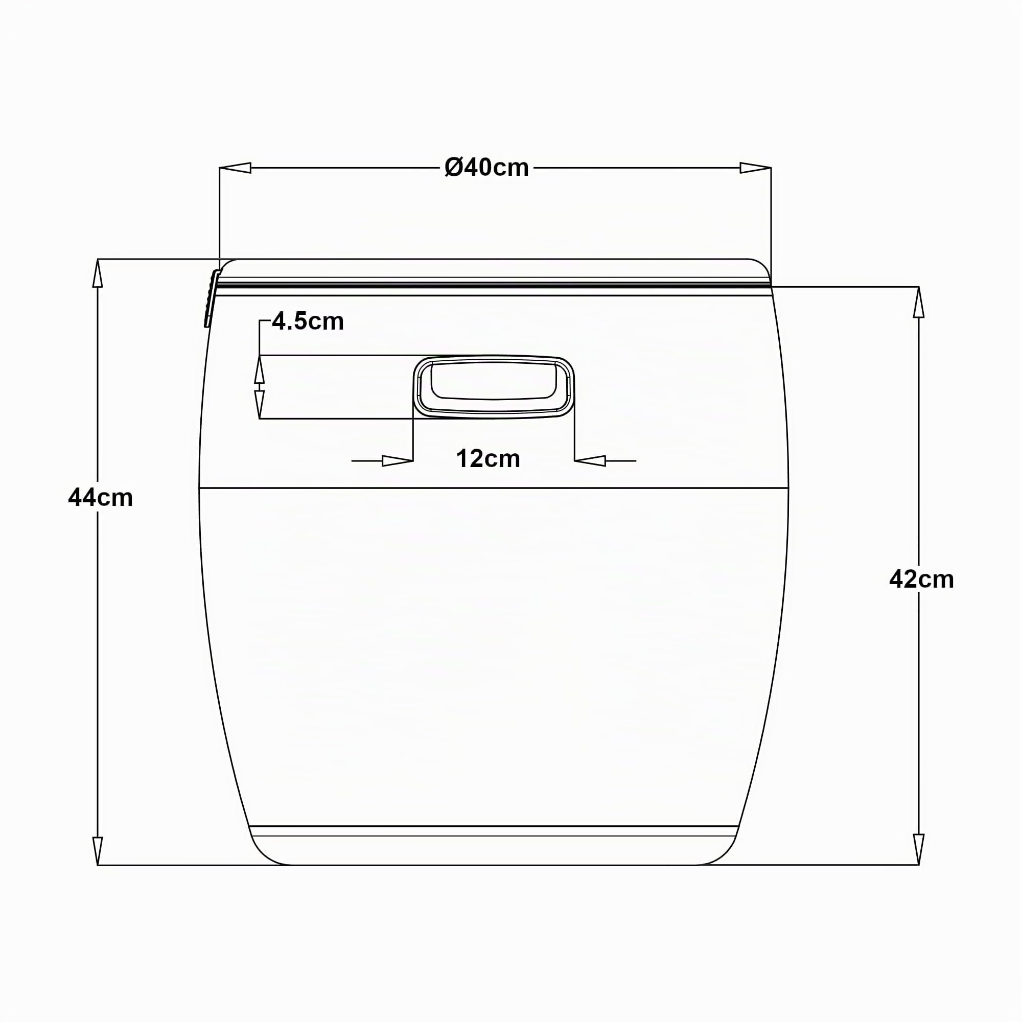 casa.pro Contenitore Multifunzionale da Giardino Sgabello Portaoggetti da Esterno Contenitore a Seduta Forma di Barile in Plastica Effetto Rattan Alto 44 cm Ø40 cm Marrone Chiaro