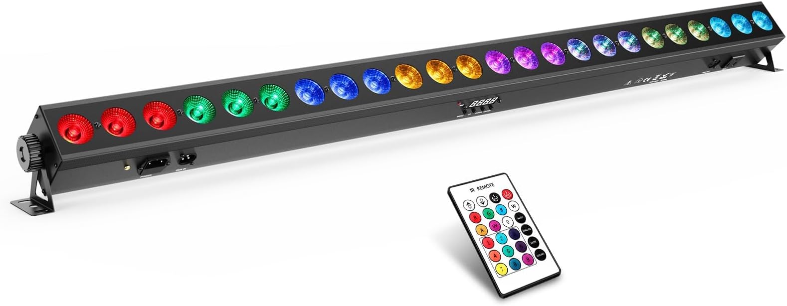 Stage Wash Light Bar: Remote & DMX Control - Easy Setup for DJ Party Planner - 150W 24LEDs RGBWA+UV Color Mixing - Wall Washing Uplight for Event Music Live Show Wedding Band Performances