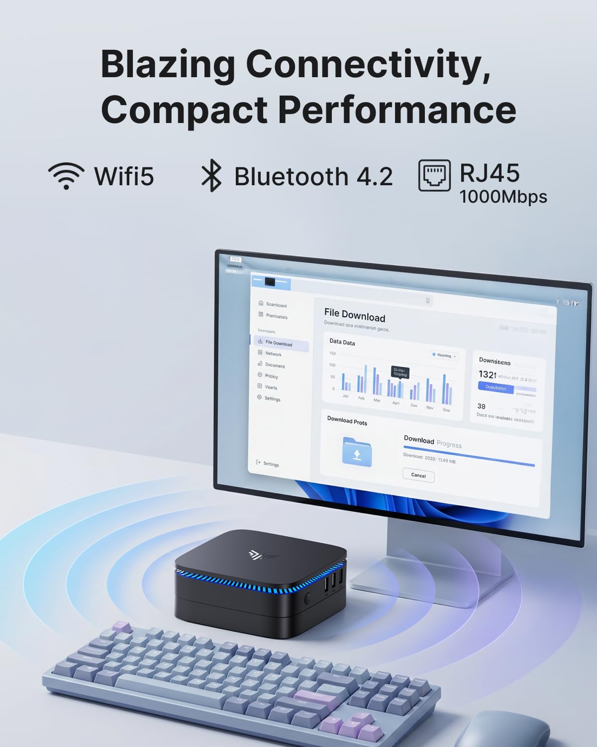 NiPoGi AK1PLUS Mini PC,Ιntel N5030,WIN-11 Pro,12GB RAM,256GB SSD | (hasta 3,1GHz),Mini Ordenadores para Escuela/Negocios/Hogar, WiFi 5,BT,LAN,HDMI Pantalla Doble 4K, 6W para un Ahorro Total