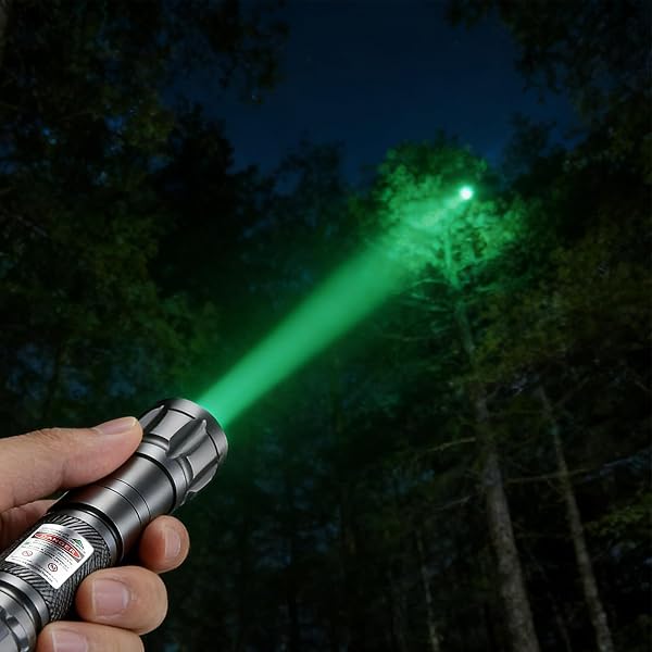 4000 Ultra-High Lumens Iaser with Rechargeable Set, Aluminum Alloy with One Character Cross 1 Electric 1 Charging Rack, 5 Modes for Outdoor and Emergency Use (Green) - 5