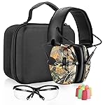 ZOHAN EM054 Electronic Ear Protection for Shooting Range with Sound Amplification Noise Reduction, Ear Muffs for Gun Range (Camo,Case)