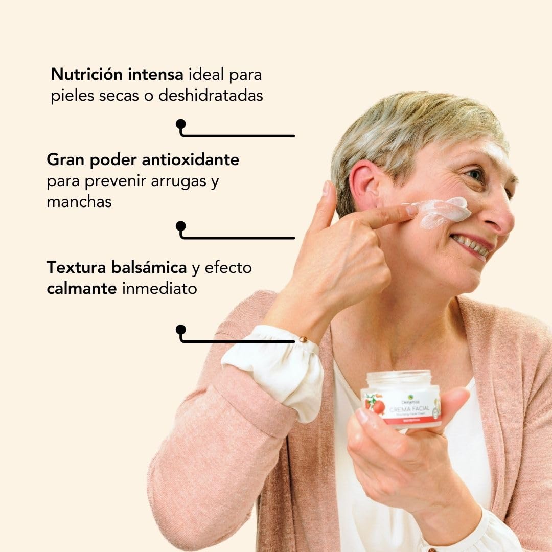 Crema facial nutritiva BIO de noche para pieles secas y mixtas | 100% natural. Con aceite de granada, almendras y manzanilla | Hidrata, nutre y aporta antioxidantes naturales | Dehesia