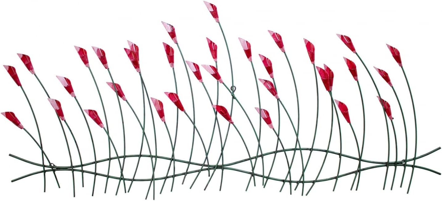 Kunstloft Metal wall art 'Carefree flowers' 49x22x2inches handcrafted metal