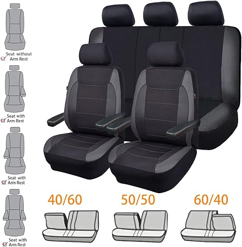 Miniatura 2 de Flying Banner - Fundas de asiento de coche de fibra de carbono de calidad, de malla de aire, tela deportiva de respaldo bajo, respaldo alto,