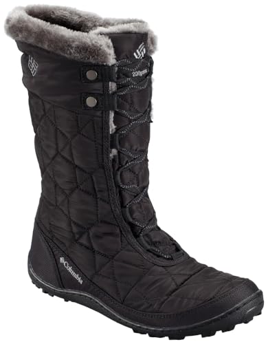 Columbia Women's Minx Mid Ii Omni-Heat Snow Boot, Black, Charcoal, 7 B US