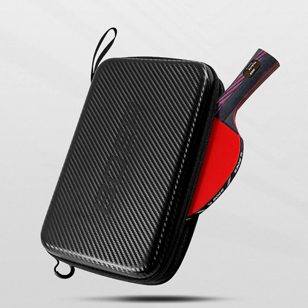 Table Tennis Racket Bat Cover, Portable Square Table Tennis Bat Cover Paddle EVA Bag for PING Pong Cases Zip Pocket Package