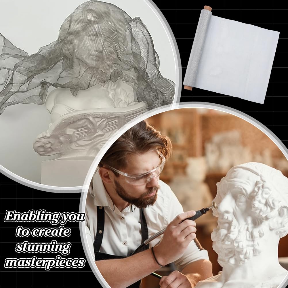 GORGECRAFT Rotolo Di Rete Metallica In Alluminio – 3 M X 25 Cm, Maglia 2x3 Mm, Flessibile E Tagliabile Per Sculture E Fai Da Te