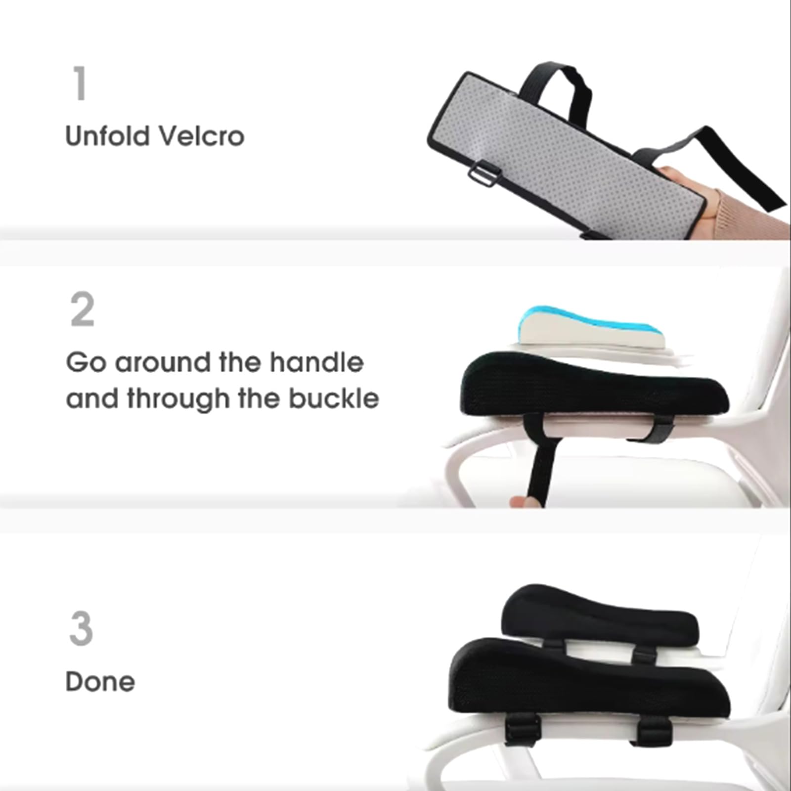 Cuscino ergonomico per copribraccioli per sedia ufficio Braccioli imbottiti per braccioli,per sedia da scrivania, sedia a rotelle, morbido cuscino a gomito, confortevole e rimovibile
