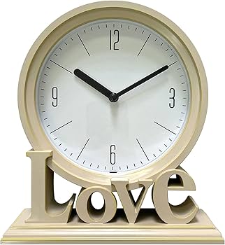 Amazon.co.jp: xbiez Love 卓上時計 カチカチ音を立てる シンプル 小型