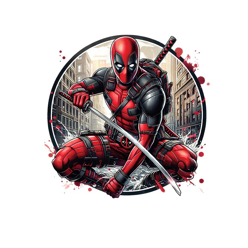 Deadpool - Calcomanías de pared de anime para decoración de pared de fondo de dormitorio de niños, decoración de pared autoadhesiva, póster de anime, suministros de fiesta de cumpleaños