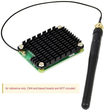 مبدد حراري مخصص من الألومنيوم متوافق مع وحدة حساب Raspberry Pi 5 (CM5)/وحدة الحساب 4 (CM4)، مبدد حراري CM4/CM5 مع براغي وأشرطة حرارية