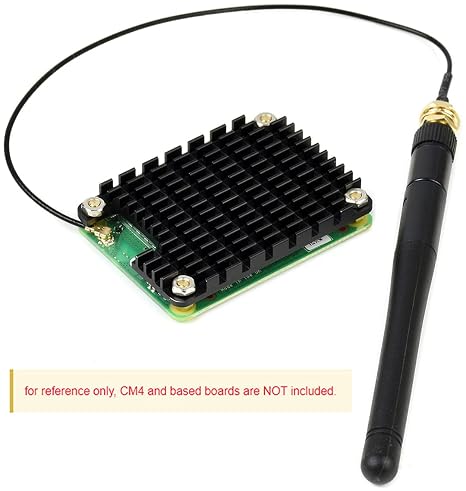 مبدد حراري مخصص من الألومنيوم متوافق مع وحدة حساب Raspberry Pi 5 (CM5)/وحدة الحساب 4 (CM4)، مبدد حراري CM4/CM5 مع براغي وأشرطة حرارية