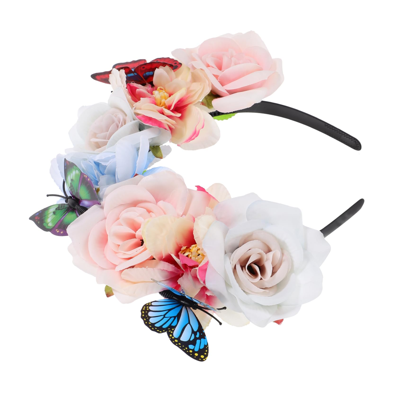 FOMIYES 4 Piezas Tocado De De Flores Decoración Accesorios Para El Cabello Diadema Accesorios De Para Mujer Tocado De Flores Accesorios Góticos Tela Rosas Venda