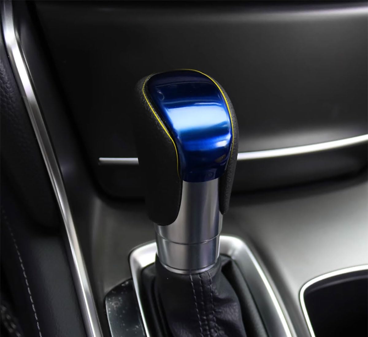 Gear Shift knob Cover Compatible with Honda New CRV CR-V 2023 2024 2025 2026 Center Console Shifter Trim Interior Car Accessories Stainless Steel 1PC(Blue)