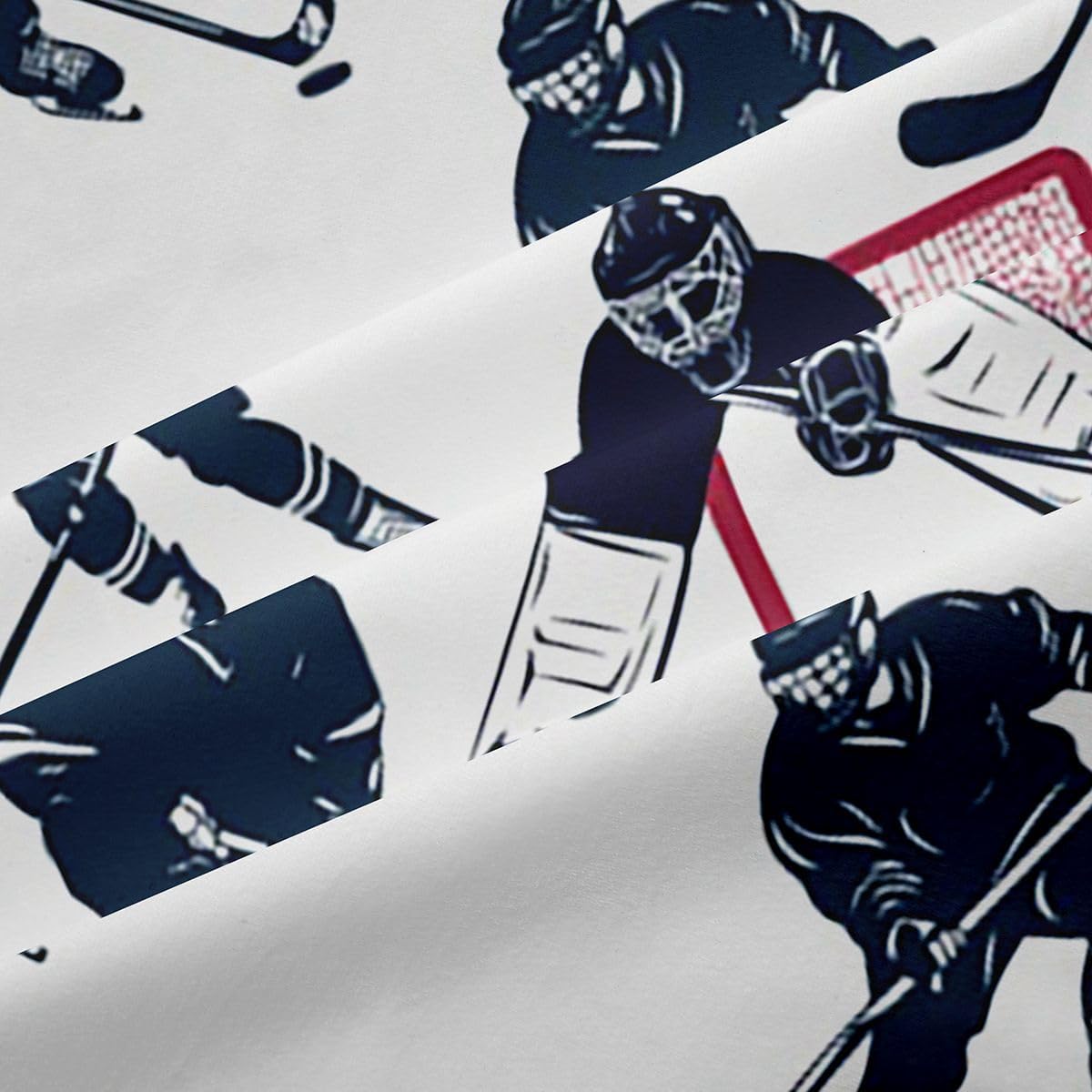 Feelyou Ice Hockey Window Curtains for Bedroom Living Room Sports Event Pattern Window Treatments for Kids Boys Girls Hockey Player Curtains Winter Sports Hockey Window Drapes 38W X 54L,2 Panels