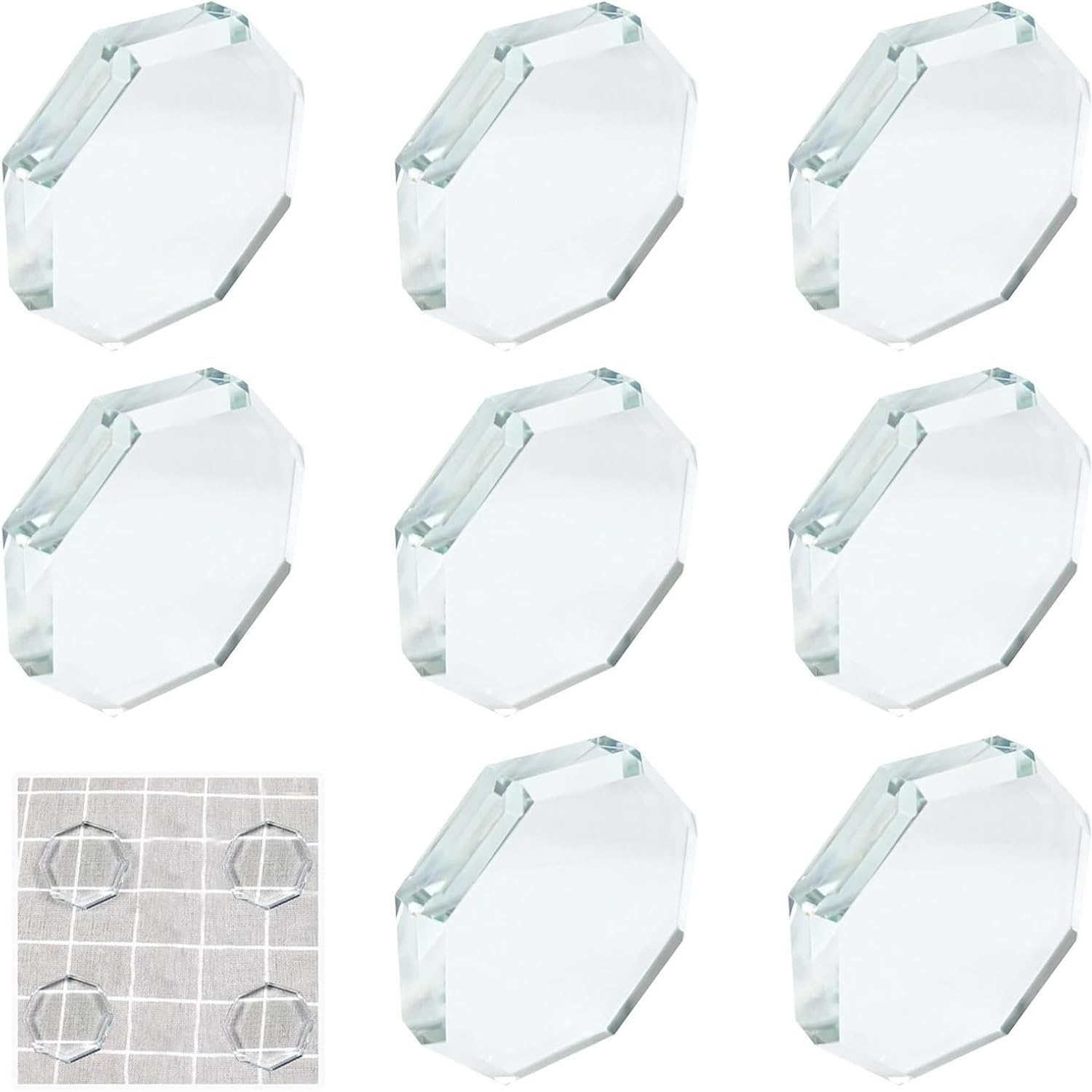 Zheigaoxea Glass Fabric Sewing Weights, 8 Pcs (5 x 2.17 Inch Diameter, 0.4 Inch Thick, 2.12 Ounce Each) for Dressmaking, Sample Cutting, Crafts Making