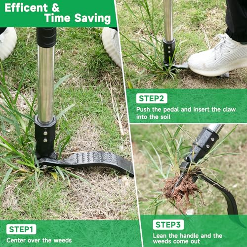 Saidrip LFY-WP-01 Weed Puller Tool, Gardening Stand Up Weeding Tool thumb #4